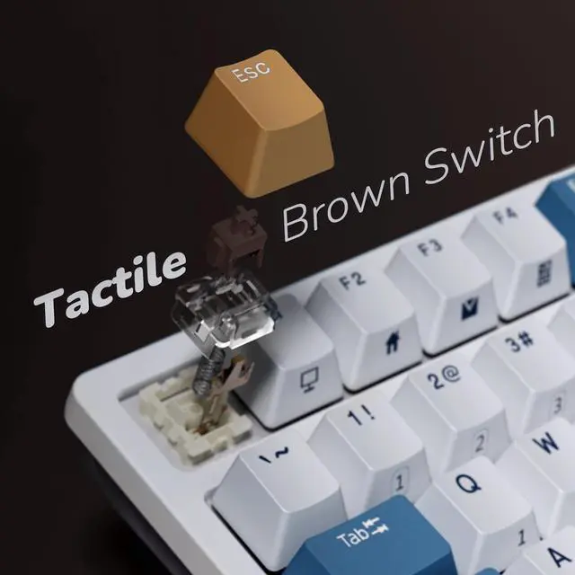 Alt view image 5 of 7 - RK ROYAL KLUDGE RK98 Wireless Mechanical Keyboard Triple Mode 2.4G/BT5.1/USB-C 100 Keys Hot Swappable Brown Switches with Number Pad RGB Backlit 3750mAh Battery NKRO Gaming Keyboard Ergonomic Design