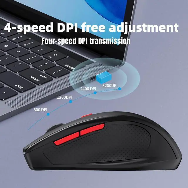 Alt view image 5 of 7 - Snpurdiri 60% Wireless Gaming Keyboard and Mouse Combo, Include 2.4G Small Mini Merchanical Feel Keyboard, Ergonomic Design Vertical
