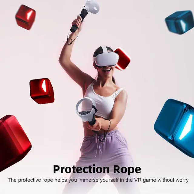 Alt view image 6 of 6 - AMVR Handle Attachments Accessories for Quest 2/Quest/Rift S Controllers Extensions, Vr Gorilla Tag Long Arms Extension Grip,Compatible with Oculus/Meta Quest 2 Beat Saber Handle, Supernatural, etc.