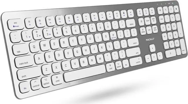 Main image of Macally Premium Bluetooth Keyboard for Mac - Compatible Apple Keyboard with Numeric Keypad - Multi Device Wireless Keyboard for MacBook Pro/Air, Mac Mini Pro, iMac, Laptop