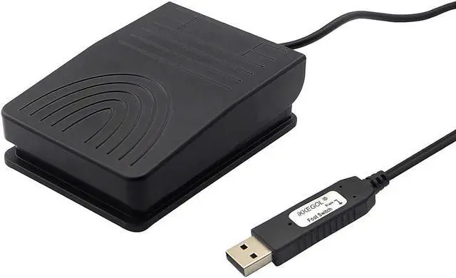 Alt view image 2 of 7 - [Upgraded] iKKEGOL USB Foot Pedal Switch Video Game PC Hands Free Footswitch One Key Control Program Computer Mouse Keyboard HID with 2M Cable