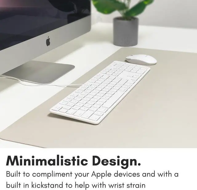 Alt view image 6 of 7 - Macally Slim USB Wired Keyboard for Mac and Windows PC - Full Size 104 Key Layout & 16 Shortcut Keys - Scissor Keycaps for Smooth Typing - Mac Wired Keyboard with Numeric Keypad
