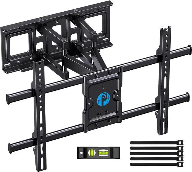Main image of Pipishell Full Motion TV Wall Mount for Most 37-75 Inch TVs up to 132lbs, Wall Mount TV Bracket Articulating Swivel Tilt Extension Leveling Max VESA 600x400mm Fits 12/16" Wood Stud, PILFK1