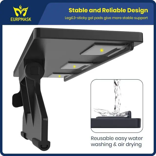 Alt view image 5 of 7 - 2 Pieces TV Top Shelf - EURPMASK Adjustable Computer Monitor Top Shelf,Stable TV Top Storage Bracket,Clamp-on Computer Screen Shelf for Soundbar,Figure Display,Cable Box,Home Office Decor, 13.4 x 3.3