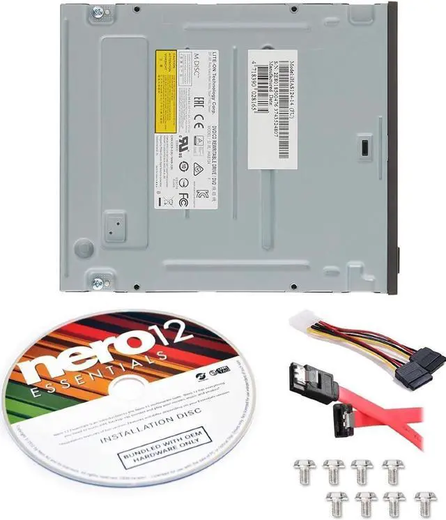 Alt view image 2 of 4 - BestDuplicator Lite-On Super AllWrite IHAS124-04-KIT 24X DVD+/-RW Dual Layer Burner + Nero 12 Essentials Burning Software + Sata Cable Kit