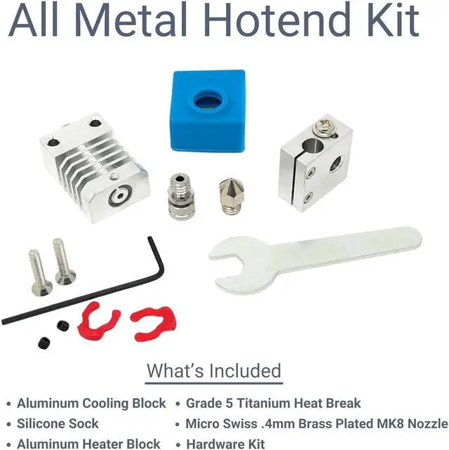 Alt view image 2 of 3 - Micro-Swiss All Metal Hotend Kit for Creality CR-10 / CR10 / CR10S / Ender 2 / Ender 3 Ender 5 Printers .4mm