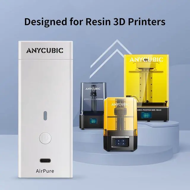 Alt view image 2 of 6 - ANYCUBIC Mini Purifier 3D Printer Accessories, Lightweight Ultra Quiet Purifier with High Density Activated Carbon Filter for LCD DLP 3D Printers (Pack of 2)
