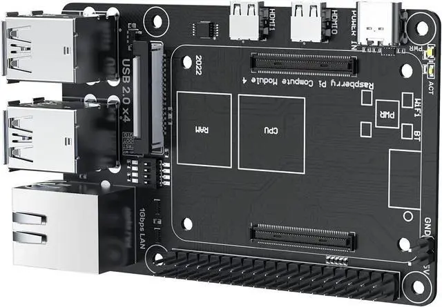 Main image of BIGTREETECH Pi4B Adapter V1.0 for Raspberry Pi CM4/ BTT CB1 V2.2/CB1 emmc core Board Compatible SKR Mini E3 V3.0 SKR V1.4 Turbo SKR 3 Octopus V1.1/Pro to Running Klipper for Voron 3D Printer Board