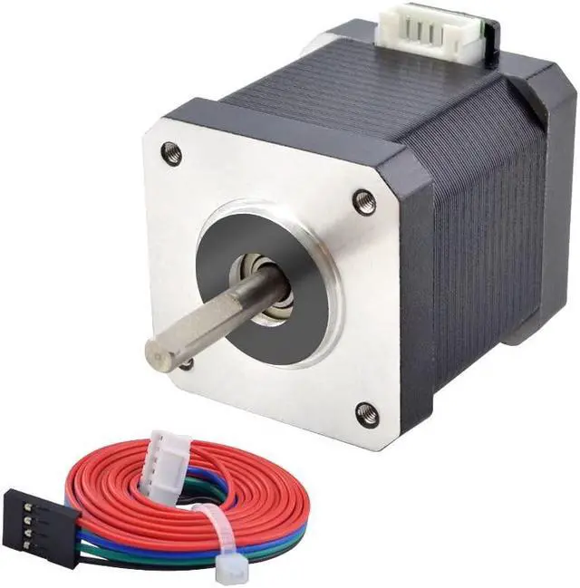 Main image of STEPPERONLINE Nema 17 Stepper Motor 2A 55Ncm Bipolar 1.8 Degree 4-Lead for 3D Printer CNC Extruder,1 Pack