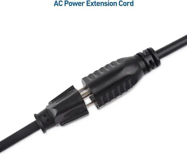 Alt view image 5 of 7 - Cable Matters 2-Pack 16 AWG Heavy Duty Power Extension Cord 10 ft, UL Listed (Power Cord Extension / 3 Prong Extension Cords, NEMA 5-15P to NEMA 5-15R)