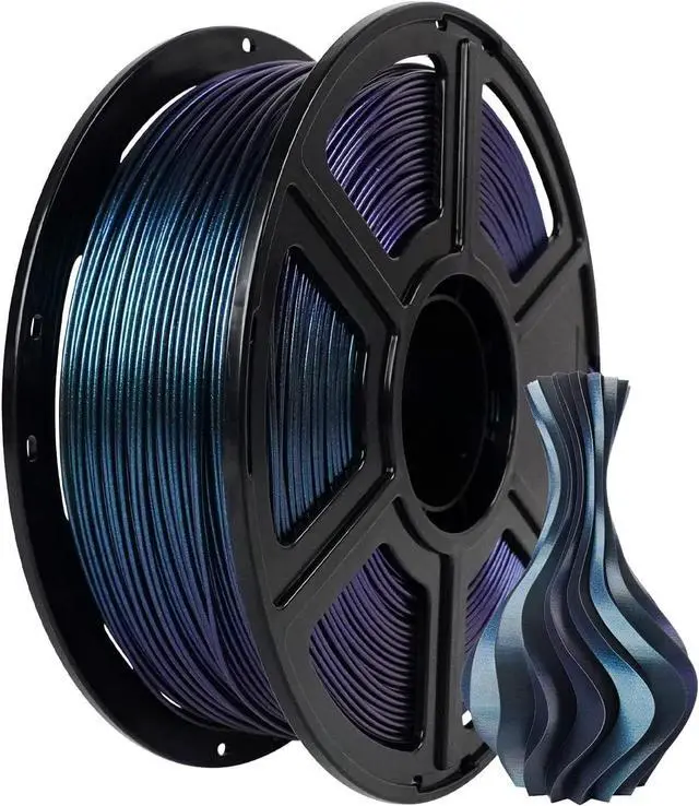 Main image of FLASHFORGE PLA Filament 1.75mm +/- 0.02mm Burnt Titanium, Color Changeable 3D Printer Filament 1kg (2.2lbs), Chameleon Changing Colors with Light, Perfectly Hide The Layer Line