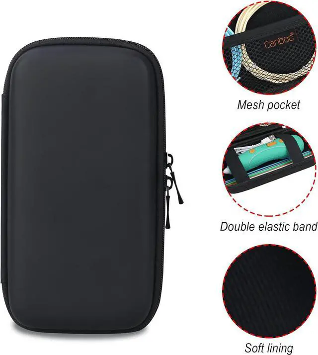 Alt view image 4 of 7 - Canboc Hard Case for 3Doodler Start+ Essentials (2023) 3D Pen Set for Kids, 3D Pens Storage Organizer Carrying Holder, Mesh Pocket fit 3Doodler Start Plastic Filaments, USB Cable, Black (CASE ONLY)