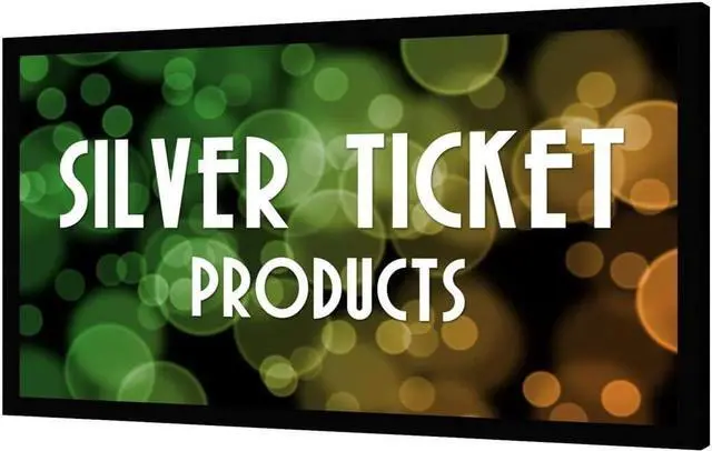 Main image of Silver Ticket Products STR Series 6 Piece Home Theater Fixed Frame 4K / 8K Ultra HD, HDTV, HDR & Active 3D Movie Projection Screen, 16:9 Format, 120" Diagonal, White Material STR-169120