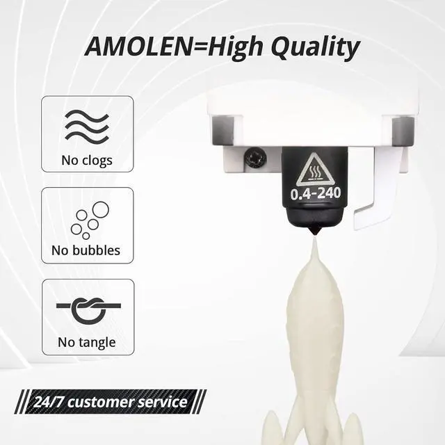 Alt view image 4 of 7 - AMOLEN 3D Printer Filament, Glow in The Dark Filament Multicolor Rainbow PLA Filament, Blue, Green, Pink, Purple, Gradient 3D Filament Color Change in 10m, Dimensional Accuracy +/- 0.02 mm, 1kg Spool