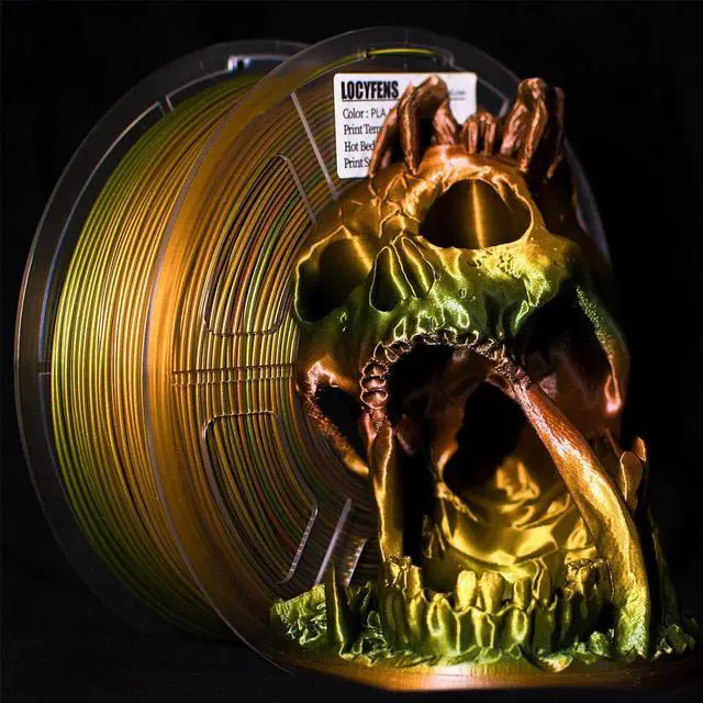 Main image of 3D Printer Filament, PLA Filament 1.75mm, Vintage Metal Rainbow PLA Filament, 0.02mm, 3D Printing Filament 1kg/2.2lbs