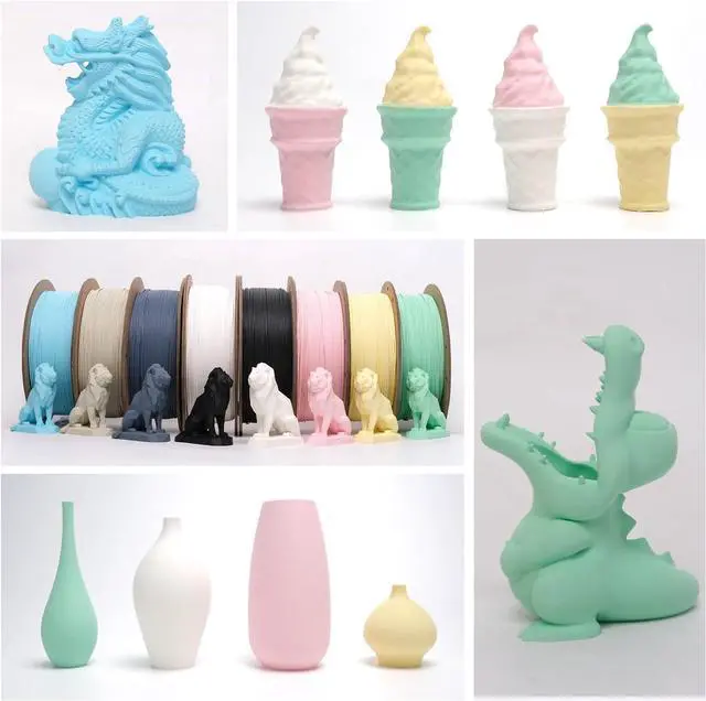 Alt view image 6 of 7 - eSUN Upgraded Matte PLA Filament 1.75mm, Excellent Adhesion Matte 3D Printer PLA Filament, 1KG Spool 3D Printing Filament for 3D Printers, Paper Reel, Deep Black