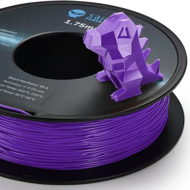 Alt view image 3 of 6 - SainSmart Flexible TPU 3D Printing Filament, 1.75 mm, 0.8 kg, Dimensional Accuracy +/- 0.05 mm, Kaoss Violet