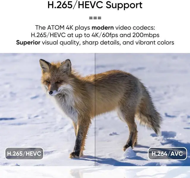 Alt view image 4 of 7 - NEUMI Atom 4K Ultra-HD Digital Media Player for USB Drives and SD Cards - Plays 4K/UHD 60fps Videos, HEVC/H.265, HDMI and Analog AV, Automatic Playback and Looping Capability