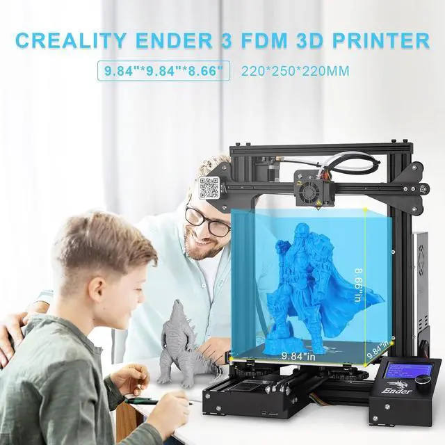 Alt view image 2 of 6 - Official Creality Ender 3 3D Printer Fully Open Source with Resume Printing All Metal Frame FDM DIY Printers with Resume Printing Function 220x220x250mm