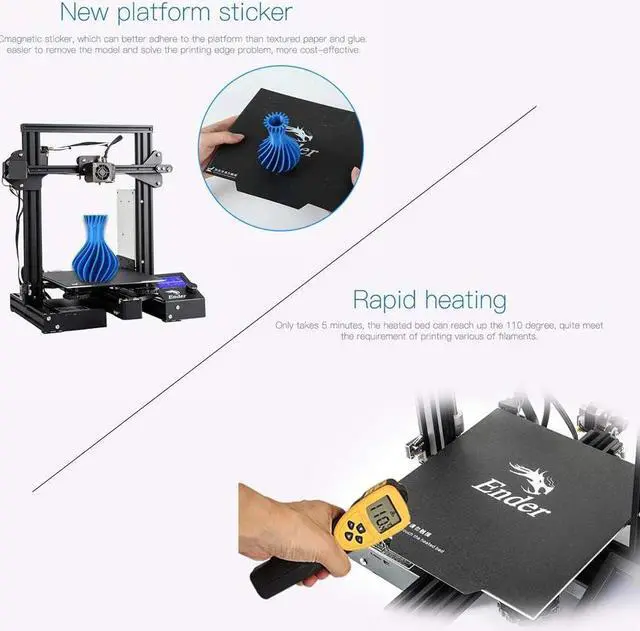 Alt view image 3 of 6 - Official Creality Ender 3 3D Printer Fully Open Source with Resume Printing All Metal Frame FDM DIY Printers with Resume Printing Function 220x220x250mm