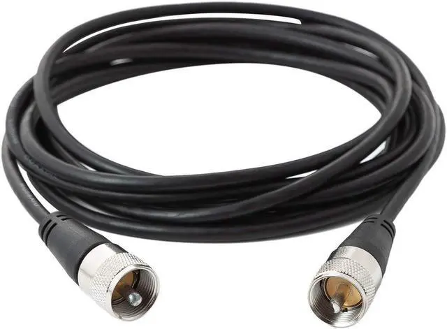 Main image of RG58 Coax Cable, CB Antenna Cable, 10FT(3m) PL 259 UHF Male to Male Cable, 50 Ohm Low Loss for HAM Radio Antenna