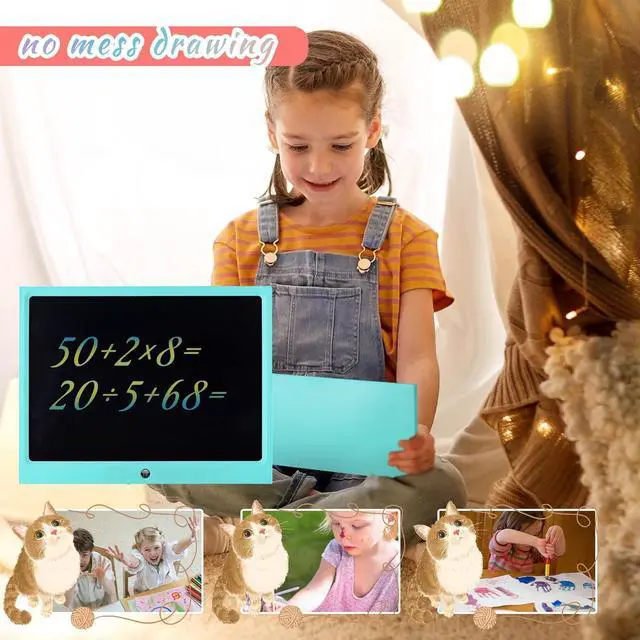 Alt view image 5 of 7 - LCD Writing Tablet for Kids, 15 Inch Colorful Electronic Doodle Board, Educational Learning Kids Drawing Tablet Toys, Christmas Birthday Gift for 3 4 5 6 7 8 9 Year Old Girls Boy