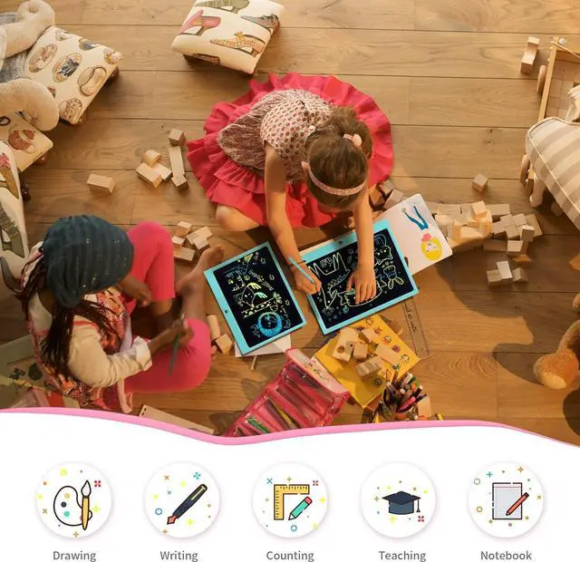 Alt view image 7 of 7 - LCD Writing Tablet for Kids, 15 Inch Colorful Electronic Doodle Board, Educational Learning Kids Drawing Tablet Toys, Christmas Birthday Gift for 3 4 5 6 7 8 9 Year Old Girls Boy