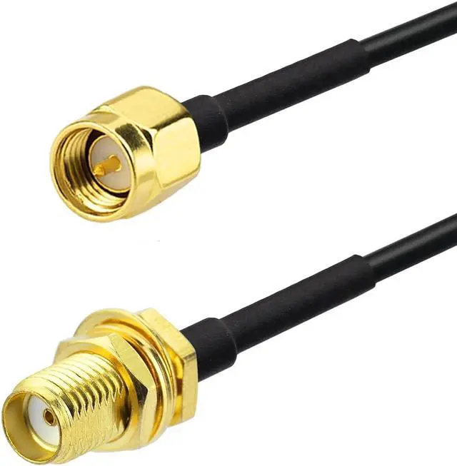 Alt view image 2 of 4 - Superbat RF coaxial SMA Male to SMA Female Bulkhead RG174 33ft Cable + 3pcs RF Coax SMA Adapter Kit for SDR Equipment Antenna Ham Radio,3G 4G LTE Antenna,ADS-B,GPS and etc