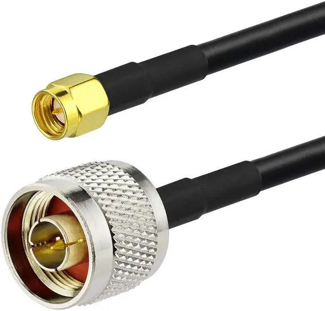 Alt view image 2 of 6 - Superbat Wlaniot Low Loss N Male to SMA Male with Weatherproof Connectors RG58 Cable25feet,7.5M for Celling Antenna