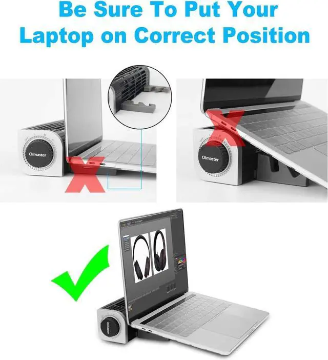 Alt view image 5 of 7 - Laptop Cooler with Adjustable Stand, Laptop Cooling Pad 3-Speed Adjustable Small Desk Fan, USB Multi Function Laptop Cross-Flow Turbine Cooling Fan for Laptop Pad Tablet Phone (1691)