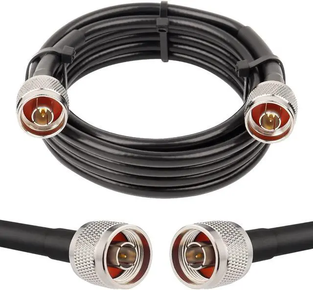 Main image of N Cable, LMR240 Equivalent Coaxial Cable 10ft,Ultra Low Loss N Male Cable 50ohm,KMR240 N Male to N Male Connector Jumper Cables for Antenna,WiFi Router,Signal Booster, Amplifier
