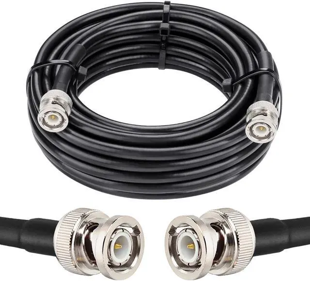 Main image of BNC Male to BNC Male Coaxial Cable 50 ohm RG8X Coax Cable Ultra Low Loss BNC Jumper Cable for Antenna, RF Radio, Modem, Oscilloscope, Spectrum, Analyzer, Signal Generator (20FT)