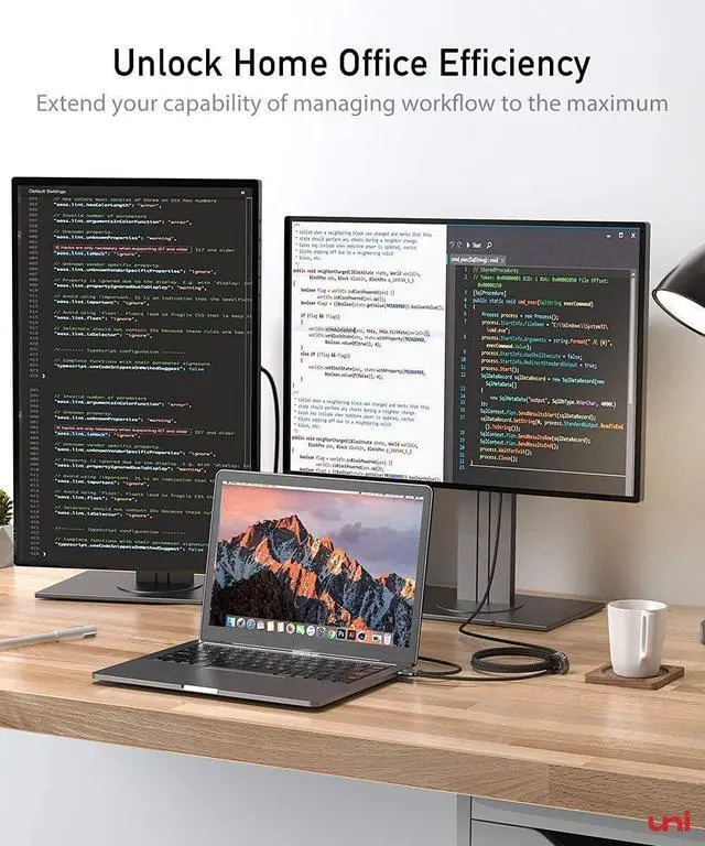 Alt view image 4 of 6 - uni USB C to HDMI Cable for Home Office 6ft (4K@60Hz), USB Type C to HDMI Cable, Thunderbolt 4/3 Compatible with iPhone 15 Pro/Max, MacBook Pro/Air 2023, iPad Pro, Surface Book 2, Galaxy S23