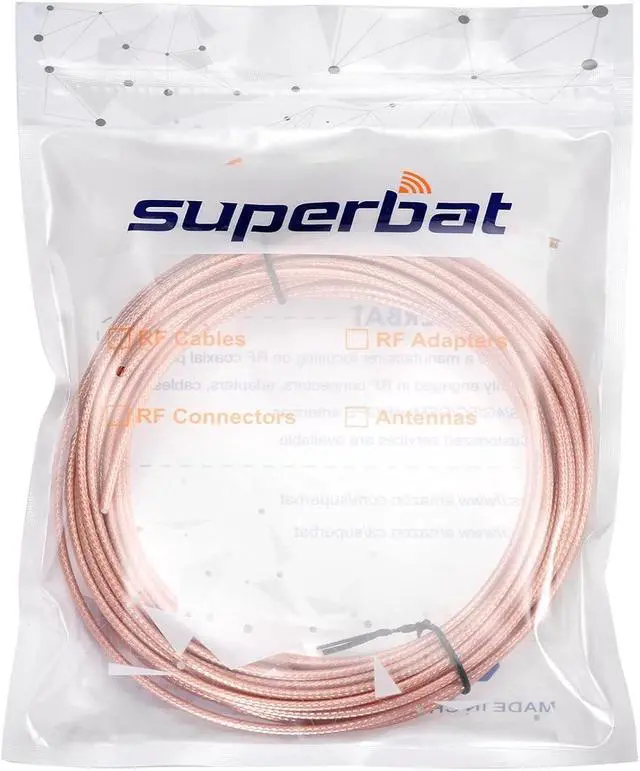 Alt view image 6 of 6 - superbat RG-316 Coax Cable 33ft Thin RF Coaxial Cable Flexible Lightweight Low Loss Coax Wire