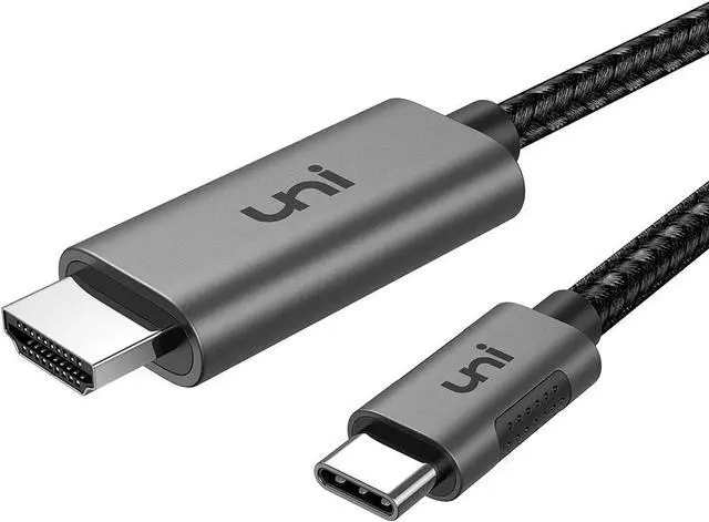 Main image of uni USB C to HDMI Cable for Home Office 6ft (4K@60Hz), USB Type C to HDMI Cable, Thunderbolt 4/3 Compatible with iPhone 15 Pro/Max, MacBook Pro/Air 2023, iPad Pro, Surface Book 2, Galaxy S23
