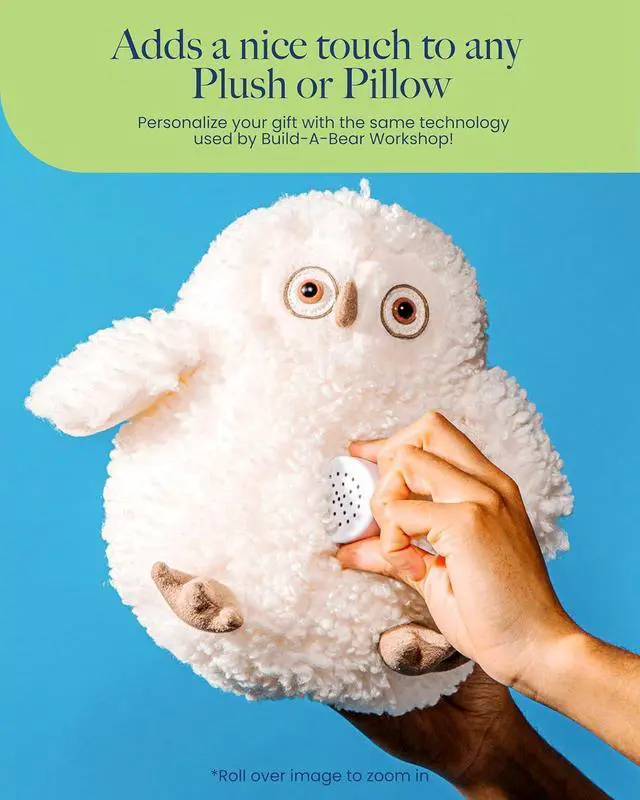 Alt view image 4 of 7 - Multi-Message Voice Recorder for Plush Toy, Stuffed Bear Toy, Baby Doll Toy,and Pillow (60 Sec - 1 Pack)