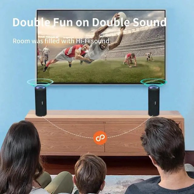 Alt view image 7 of 7 - HEYSONG Portable Bluetooth Speaker, Wireless Outdoor Speakers, IPX7 Waterproof, 40H Playtime, TF Card, Loud Stereo Sound for Beach, Boat, Pool, Camping, Bike, Shower, Gifts for Men