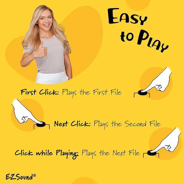 Alt view image 5 of 6 - Multiplay Push Button Recordable Sound Chip | Plays Multiple Recordings | Recordable Sound Module | Push Button Control | Card Sound Recorder | Card Voice Recorder | Custom Button Record