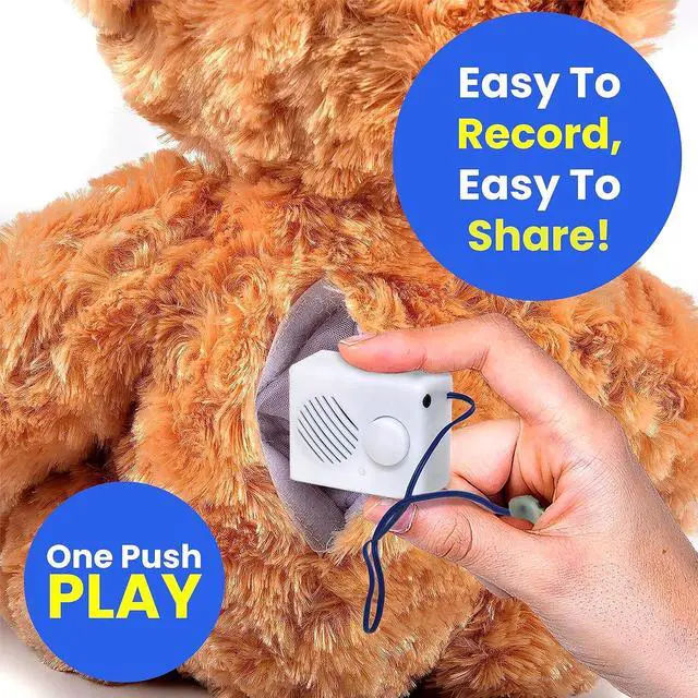Alt view image 2 of 6 - Box - 10 inch Extension Play Button for Stuffed Animals, Craft Projects, School Presentations, Hobbies, Personalized Items, Model Trains, etc - 200 Seconds - Rerecordable Thru Audio Port