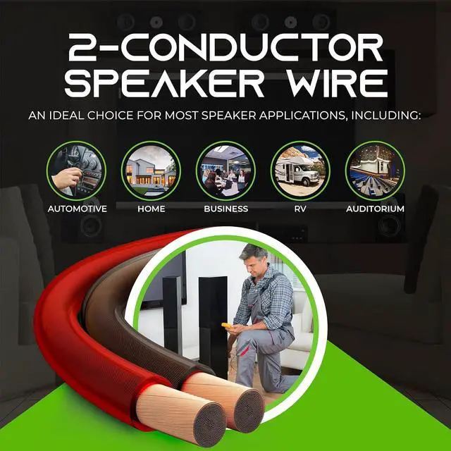 Alt view image 4 of 7 - 14 Gauge Car Speaker Wire, GearIT Pro Series (100 Feet, Soft Touch Translucent Red / Black) Copper Clad Aluminum CCA 14 AWG Automotive Car Speaker Wire for Car Stereo, Car Audio Wiring Kit - 100ft