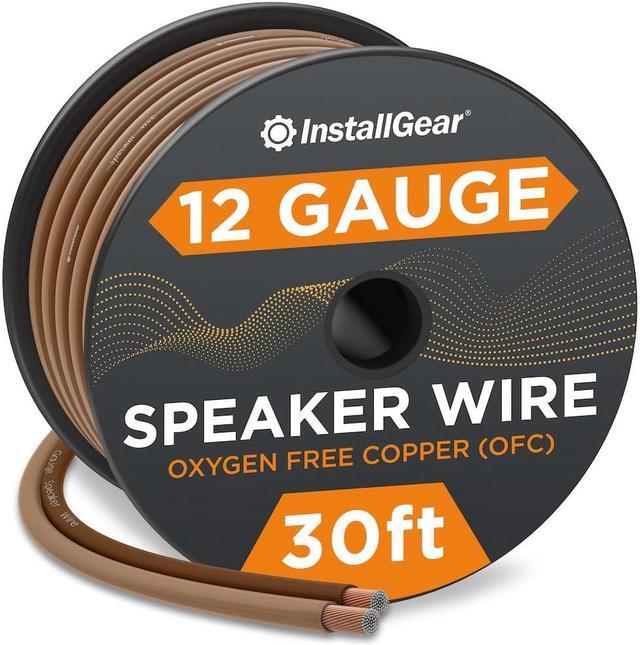 Main image of InstallGear 12 Gauge Speaker Wire (30ft) - Brown 12 AWG Speaker Wire Speaker Cable 99.9% - Oxygen-Free Copper - True Spec and Soft Touch Cable - OFC Speaker Wire 12 Gauge for Outdoor Speaker Wire