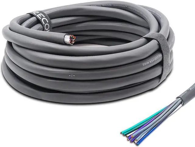 Main image of Recoil 20-Feet 9-Conductor Speaker Cable, 18AWG Pure OFC, Ultra-Flex and Easy Peel Jacket, 4-Channel Speaker Wire and Remote Wire