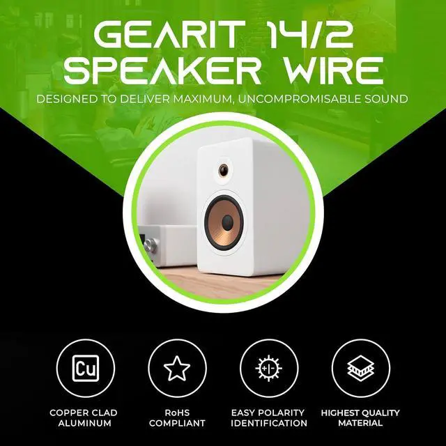Alt view image 3 of 7 - 14 Gauge Car Speaker Wire, GearIT Pro Series (100 Feet, Soft Touch Translucent Blue/Black) Copper Clad Aluminum CCA 14 AWG Automotive Car Speaker Wire for Car Stereo, Car Audio Wiring Kit - 100ft