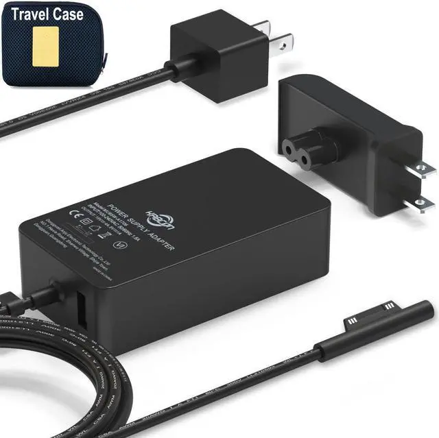 Main image of Laptop Charger for Surface Pro 10/9/8/X/7/6/5/4/3, Microsoft Surface Laptop 6/5/Studio/4/Go/3/2, Surface Go 2/3, Surface Book 2/1, Adapter Power Support 65W 44W 36W with 11.2FT Cord&Travel Case