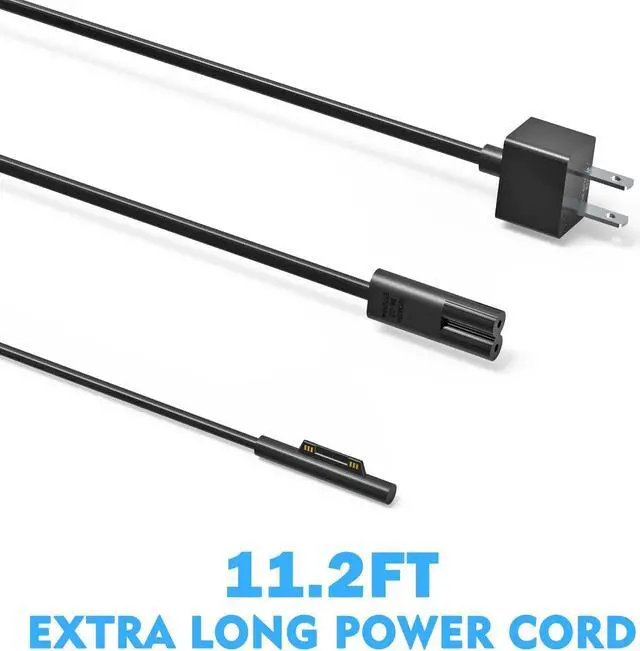 Alt view image 4 of 7 - Laptop Charger for Surface Pro 10/9/8/X/7/6/5/4/3, Microsoft Surface Laptop 6/5/Studio/4/Go/3/2, Surface Go 2/3, Surface Book 2/1, Adapter Power Support 65W 44W 36W with 11.2FT Cord&Travel Case