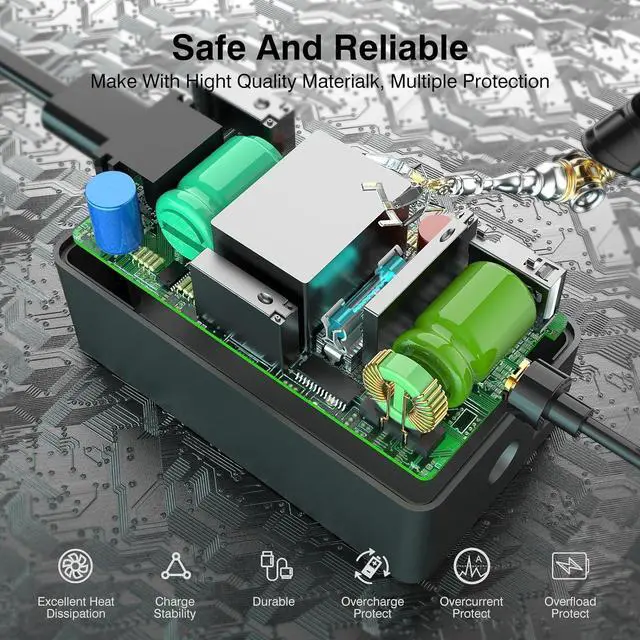 Alt view image 2 of 6 - [Upgraded Version] Surface Pro Charger 65W for Surface Pro 3/4/5/6/7/8/9/X Power Supply Adapter, Compatible for Both Microsoft Surface Book Laptop/TabletWorks with 65W&44W&36W&24W (10 Ft Cord)