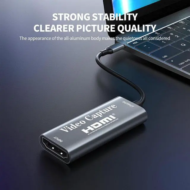 Alt view image 5 of 7 - Video Capture Card, Video Recording Card Wonderful 4K HDMI to 1080P USB C for Gaming Streaming TV Recorder, for Windows Mac OS System with USB C Adapter to Adjust PS4, Switch, Xbox1