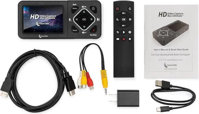Alt view image 6 of 7 - ClearClick HD Video Capture Box Ultimate - Capture and Stream Video from HDMI, RCA, VHS, VCR, DVD, Camcorders, Hi8