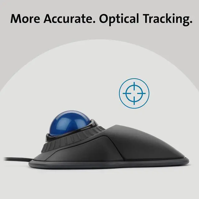 Alt view image 3 of 6 - Kensington Orbit Trackball Mouse with Scroll Ring (K72337US), 4 1/2X5 1/2X2"