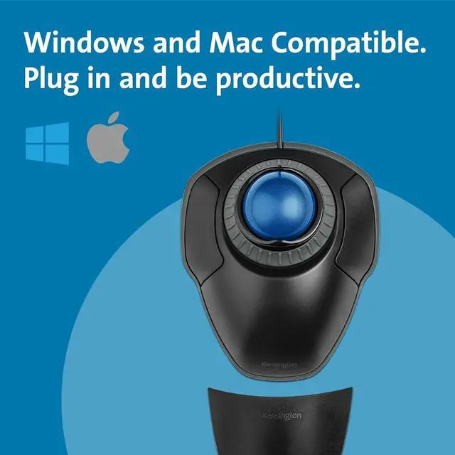 Alt view image 6 of 6 - Kensington Orbit Trackball Mouse with Scroll Ring (K72337US), 4 1/2X5 1/2X2"